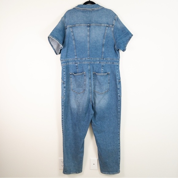 Good American Fit For Success Denim Jumpsuit Plus Size - Picture 10 of 16
